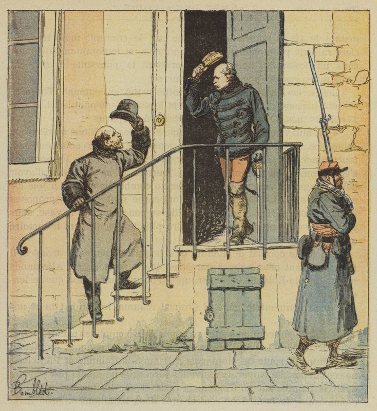 Prinssi de Joinville ja kenraali des Pallieres tekijältä after Louis Charles Bombled