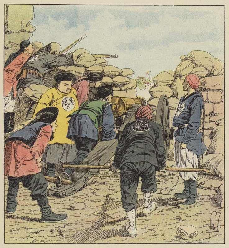 Kiinalaiset pommittivat lähetystöjä tekijältä after Louis Charles Bombled