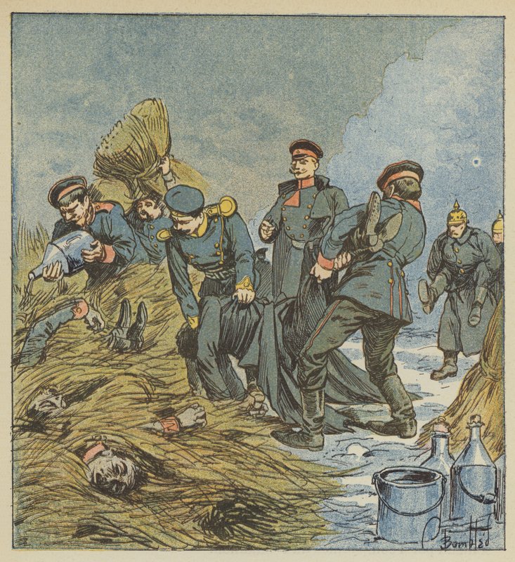 Preussilaiset polttavat kuolleensa tekijältä after Louis Charles Bombled