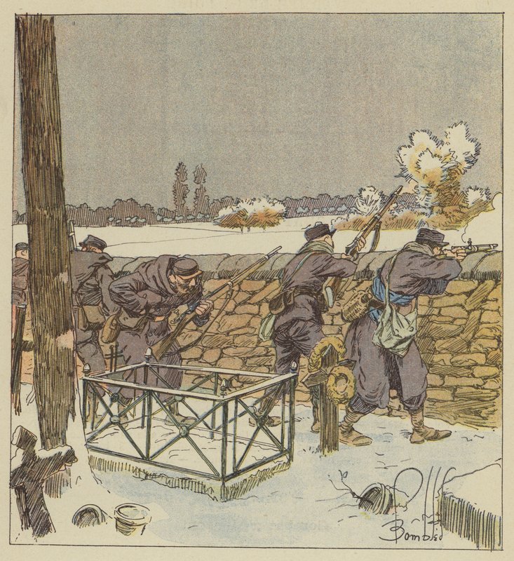Pariisin mavericks puolustaa Montsortin hautausmaata tekijältä after Louis Charles Bombled