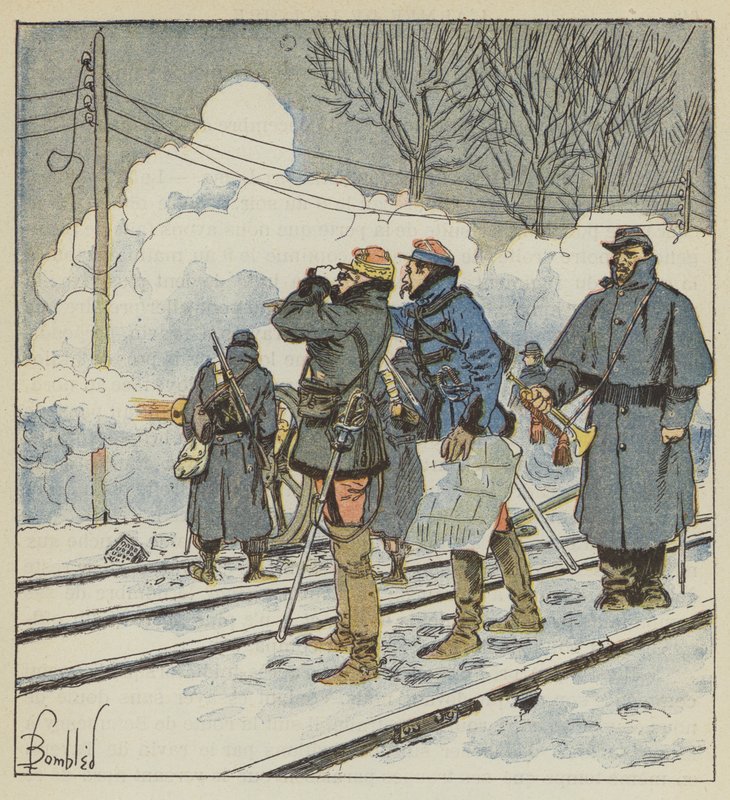 Kenraali Tripartin konekiväärit tekijältä after Louis Charles Bombled