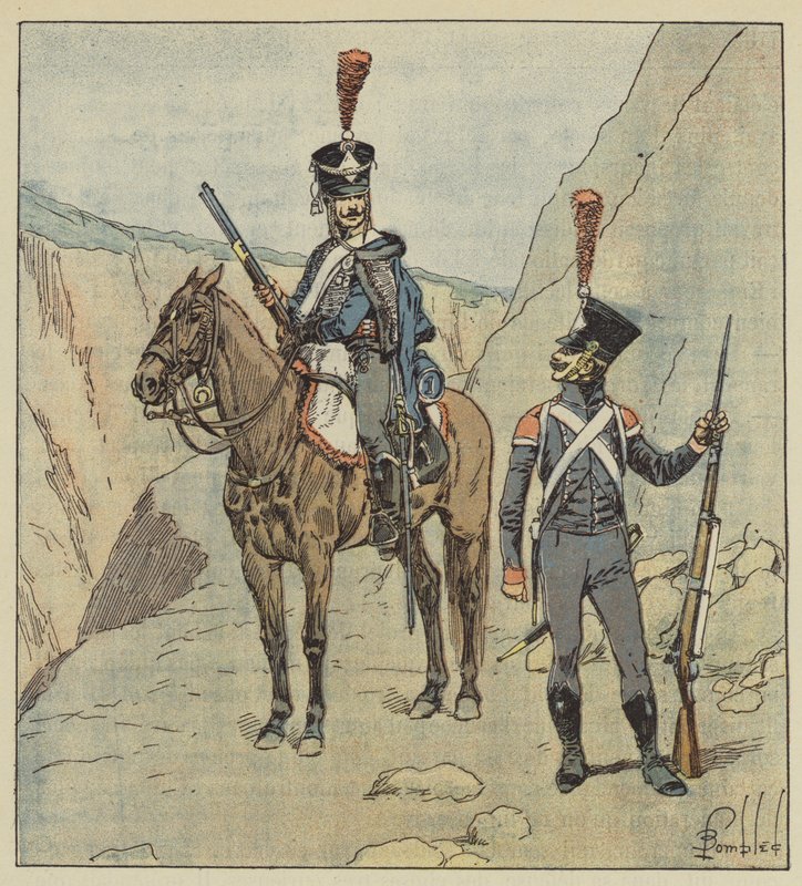 Turkkilaisia ​​rajaavilla maakunnilla oli kroatialaisia ​​rykmenttejä tekijältä after Louis Charles Bombled