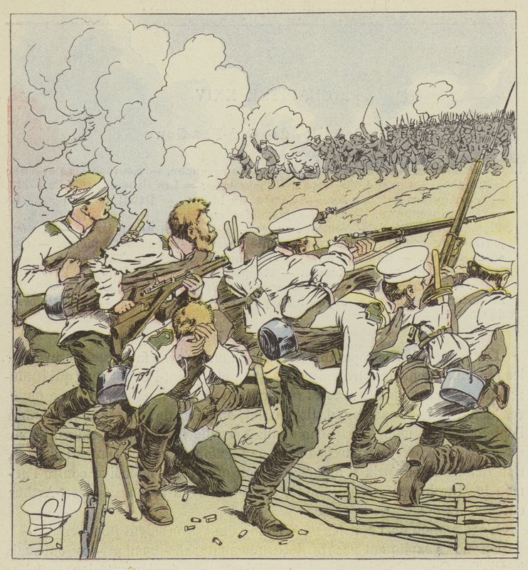 Siperialaiset taistelijat Vafangoussa tekijältä after Louis Charles Bombled