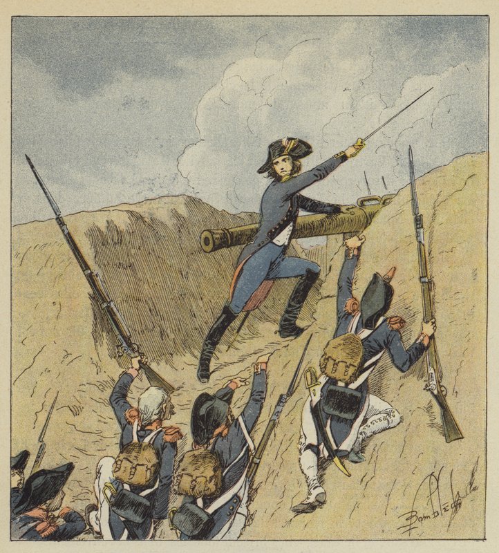 Napoleon oli tuskin noussut lapsuudesta ja hänen ensimmäiset askeleensa loistivat puhdasta kunniaa. tekijältä after Louis Charles Bombled