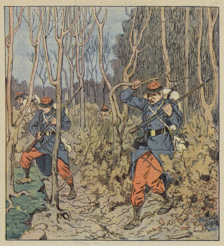 Sotilaamme metsässä tekijältä after Louis Charles Bombled