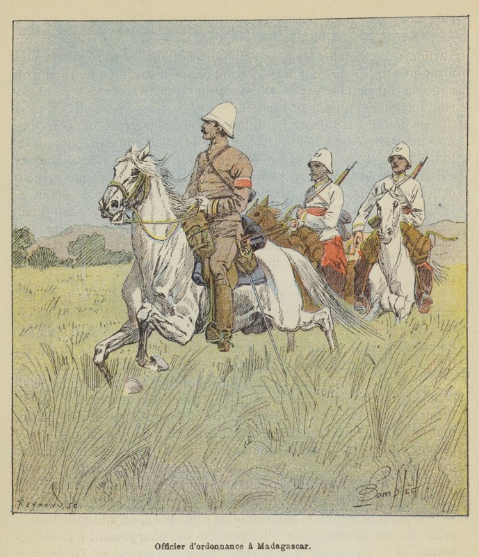 Virkailija Madagaskarilla tekijältä after Louis Charles Bombled