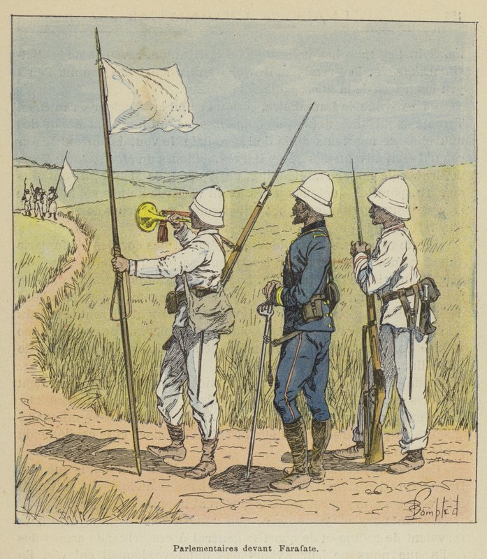 Parlamentaarikot Farafaten edessä tekijältä after Louis Charles Bombled