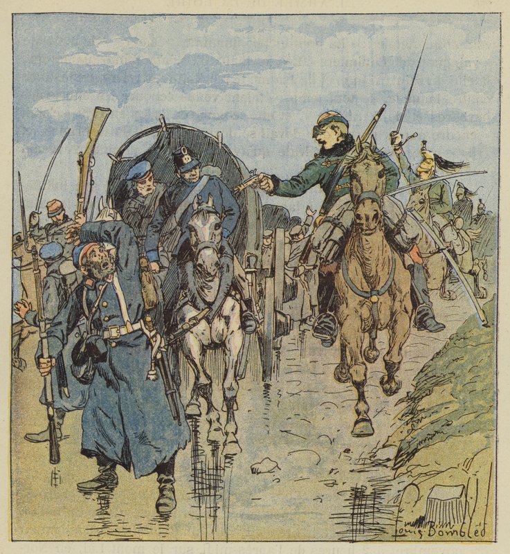 Saksalaisen saattueen vangitseminen tekijältä after Louis Charles Bombled