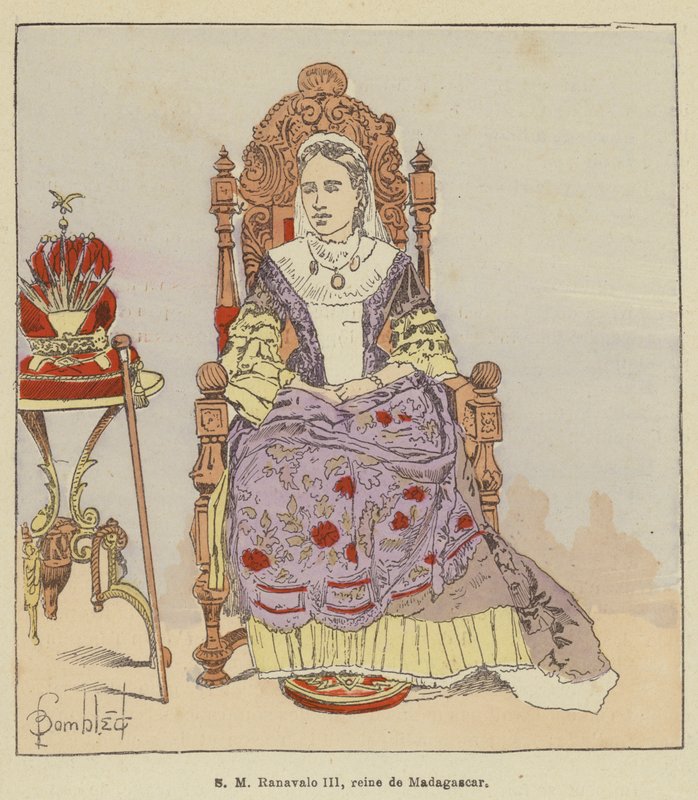 SM Ranavalo III, Madagaskarin kuningatar tekijältä after Louis Charles Bombled