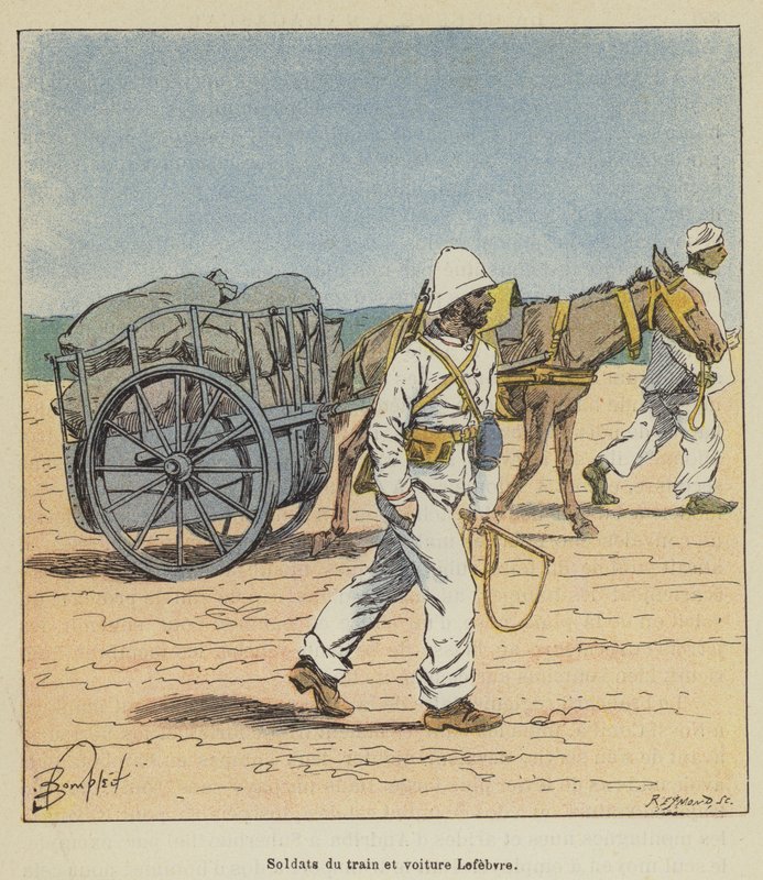 Lefebvren juna- ja autosotilaat tekijältä after Louis Charles Bombled