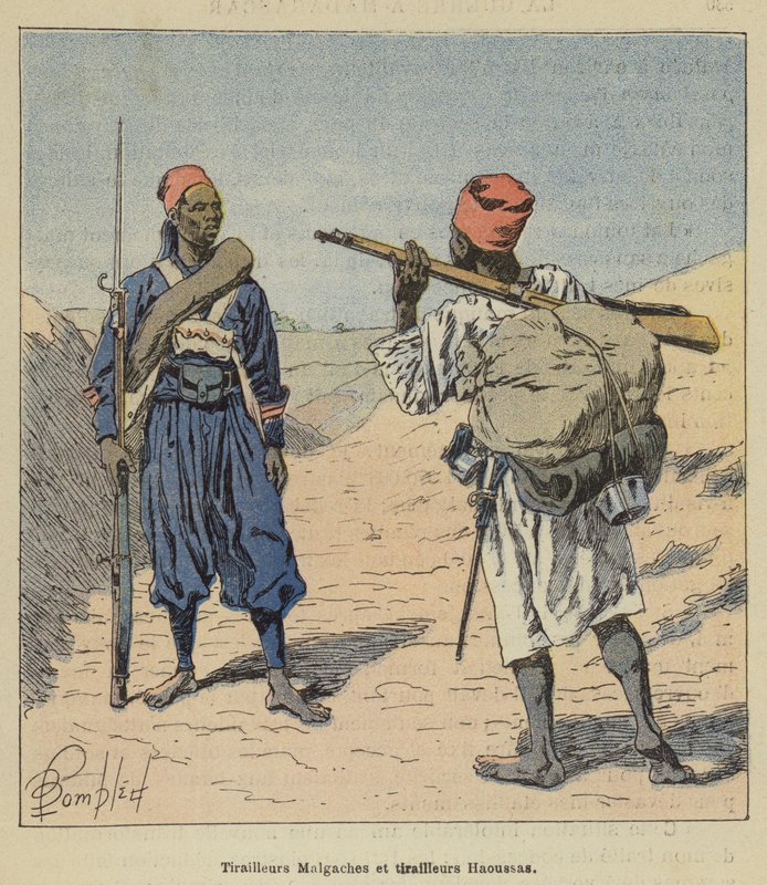 Madagaskarin kahaajia ja Hausan kahaajia tekijältä after Louis Charles Bombled