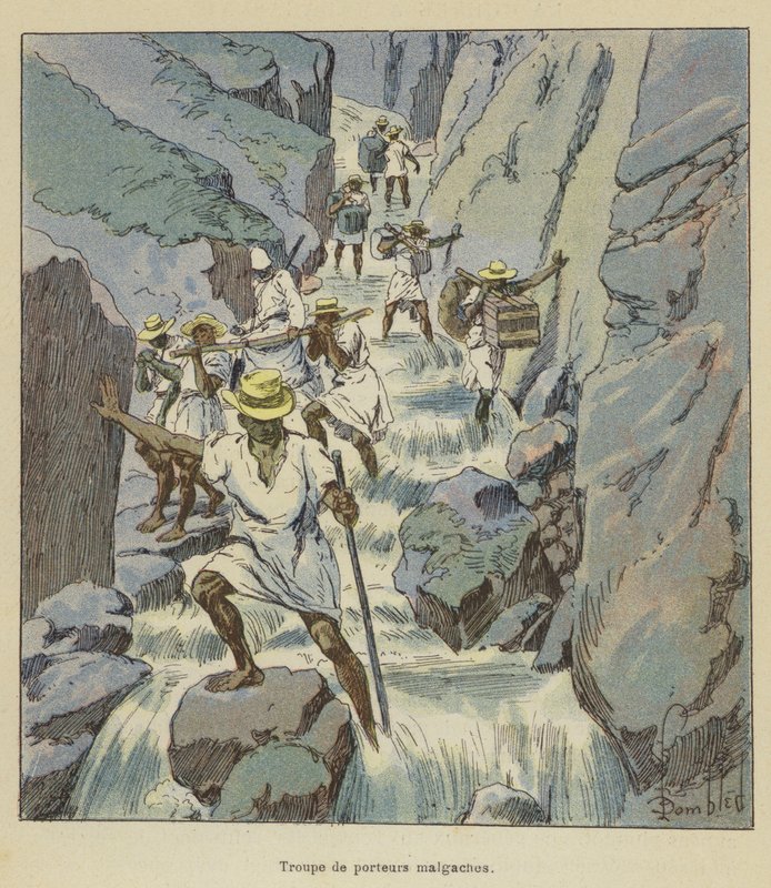 Madagaskarin porttijoukot tekijältä after Louis Charles Bombled