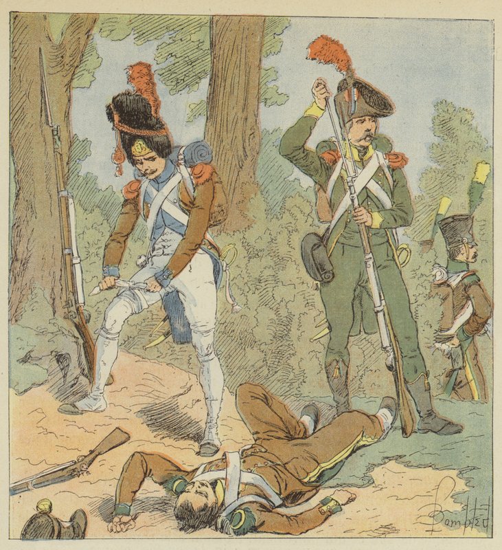 Italian joukot, Legion piemontaise, Taistelujalkaväki, 1806, Legion italique, 1800 tekijältä after Louis Charles Bombled