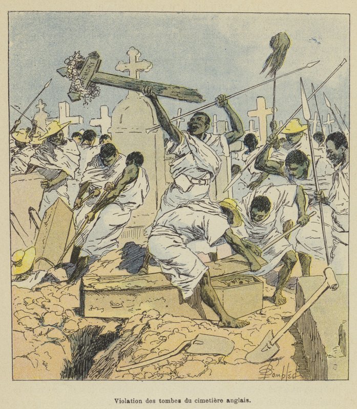 Englannin hautausmaan hautojen rikkominen tekijältä after Louis Charles Bombled