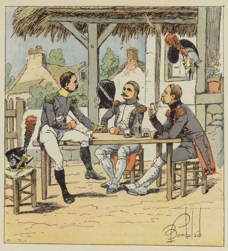 Voltigeur, metsästäjä jalkaisin ja insinööri sapööri tekijältä after Louis Charles Bombled