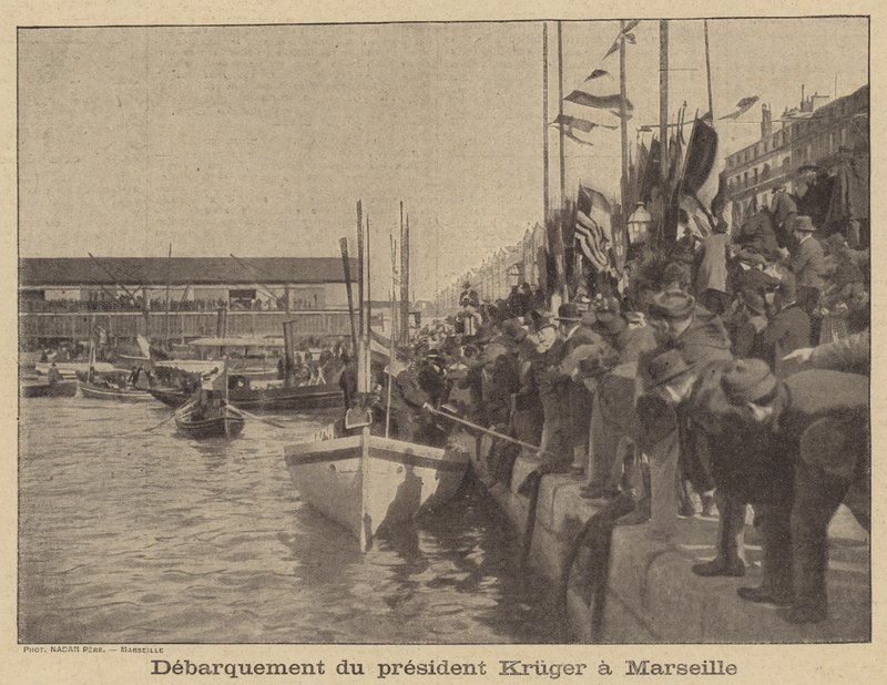 Transvaalin presidentti Kruger saapuu Marseilleen tekijältä after Nadar