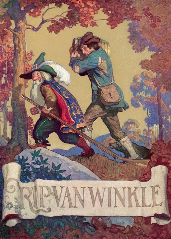 Kansikuva Rip Van Winklelle tekijältä after Newell Convers Wyeth