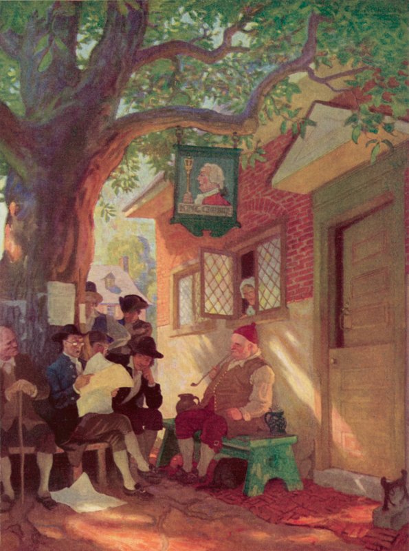 Kuvitus Rip Van Winklelle tekijältä after Newell Convers Wyeth