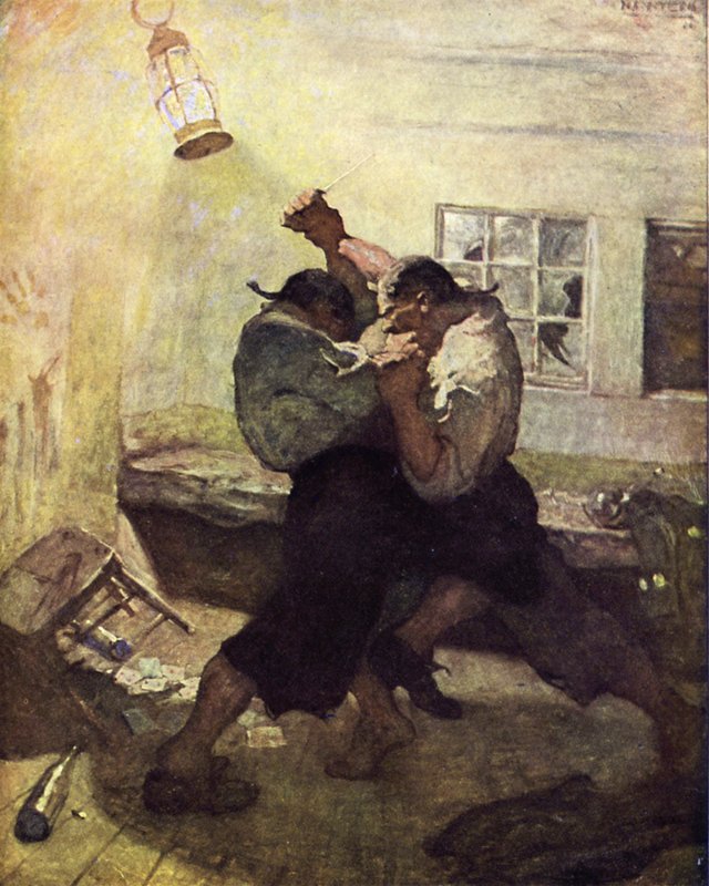 Kuvitus Treasure Islandille tekijältä after Newell Convers Wyeth