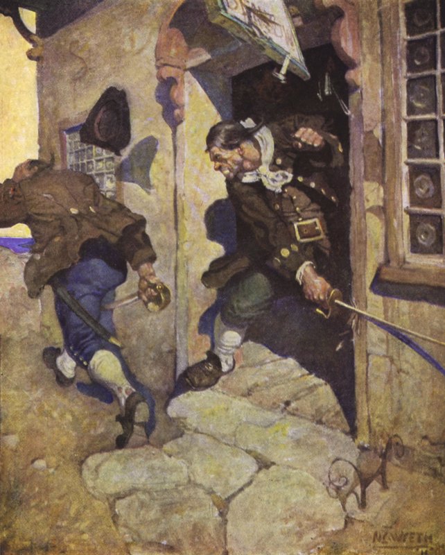 Kuvitus Treasure Islandille tekijältä after Newell Convers Wyeth