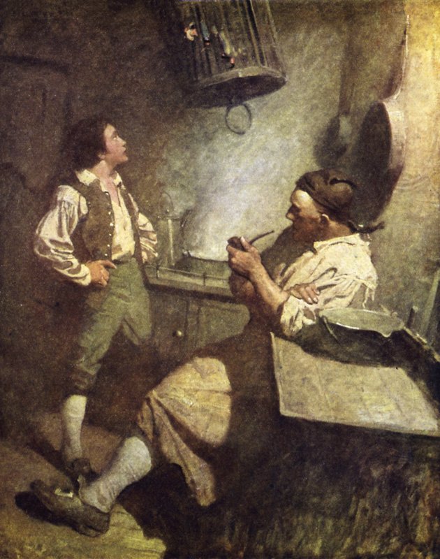 Kuvitus Treasure Islandille tekijältä after Newell Convers Wyeth