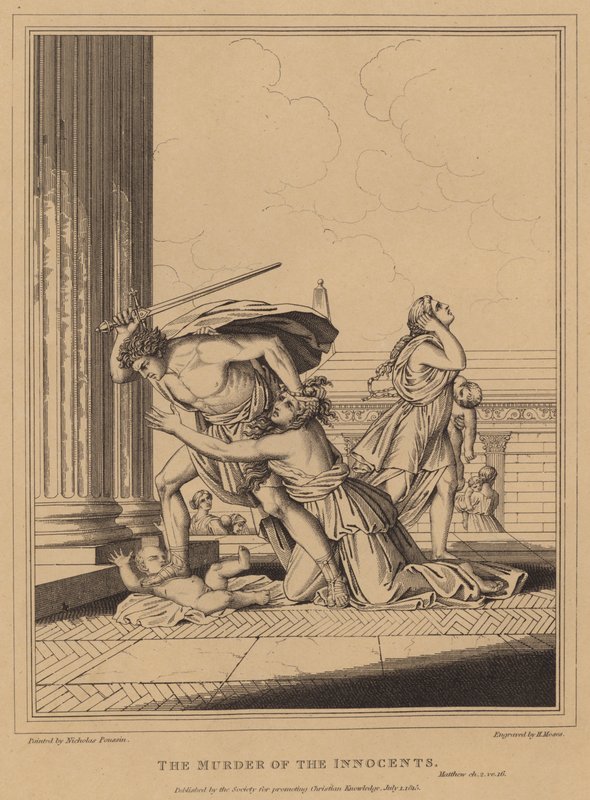 Viattomien murha, Matthew tekijältä after Nicolas Poussin