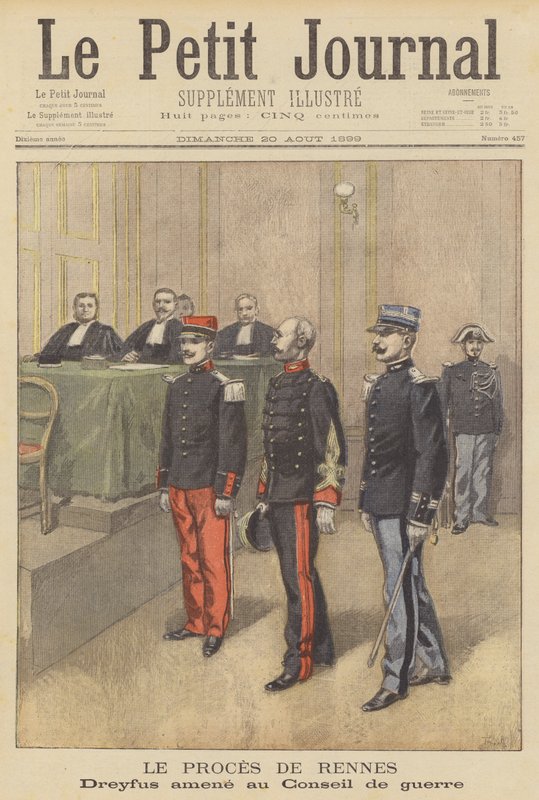 Alfred Dreyfus nosti toisen sotaoikeuden eteen Rennesissä tekijältä after Oswaldo Tofani