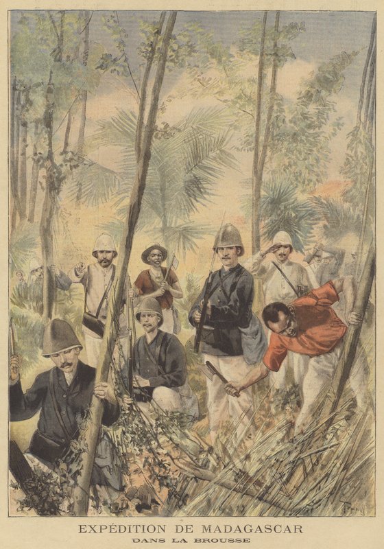 Ranskan retkikunta Madagaskarille tekijältä after Oswaldo Tofani