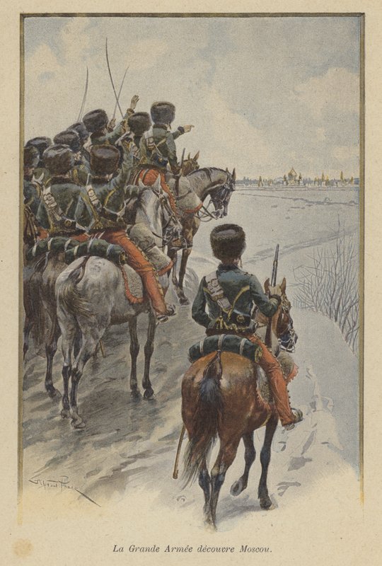Napoleons Grande Armee saapuu ennen Moskovaa vuonna 1812 tekijältä after Paris