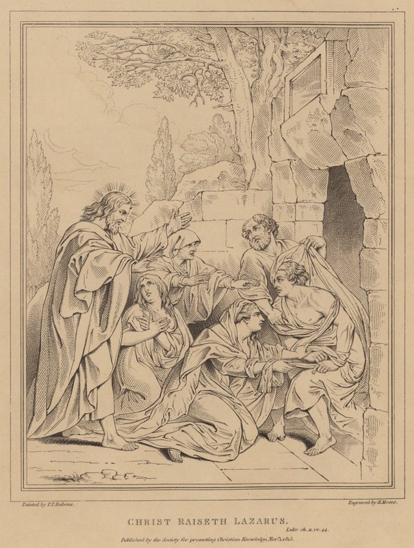 Kristus herättää Lasaruksen, Luukas tekijältä after Peter Paul Rubens