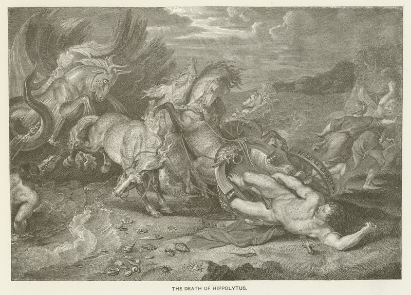 Hippolytuksen kuolema tekijältä after Peter Paul Rubens