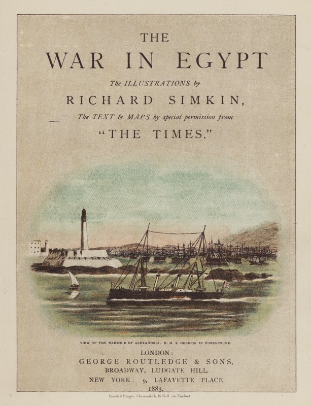 Nimisivun kuva Egyptin sodasta tekijältä after Richard Simkin