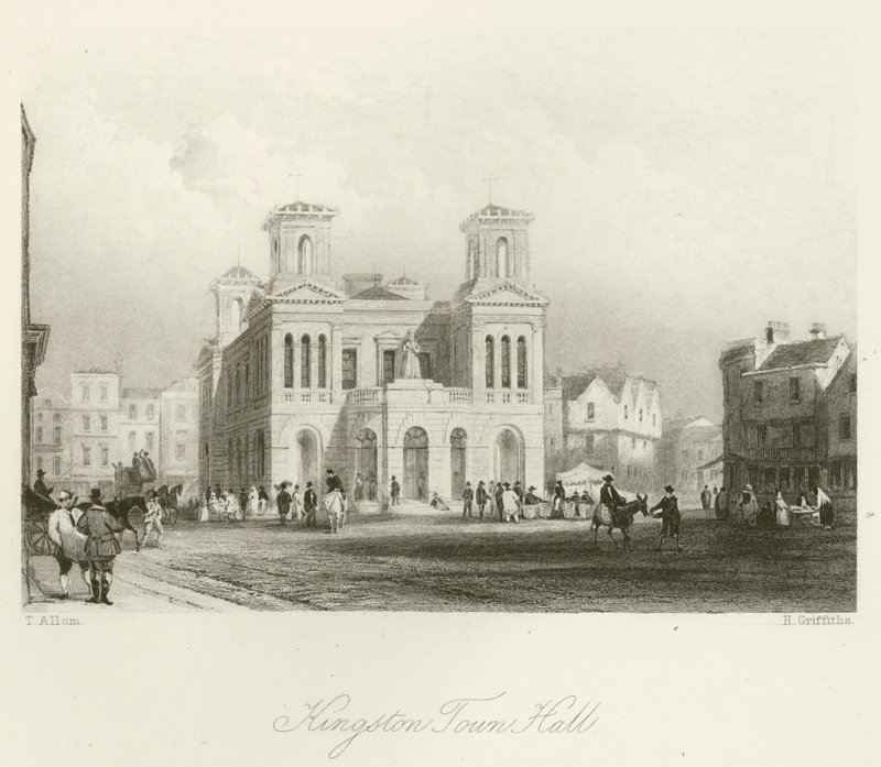 Kingstonin kaupungintalo tekijältä after Thomas Allom