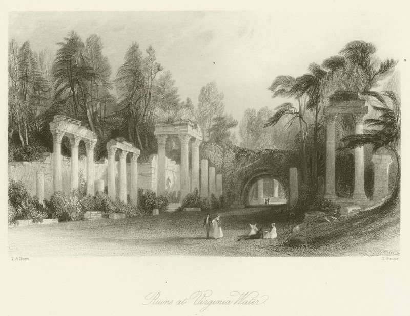 Rauniot Virginia Waterissa tekijältä after Thomas Allom