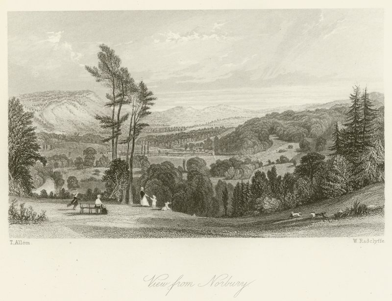 Näkymä Norburysta tekijältä after Thomas Allom