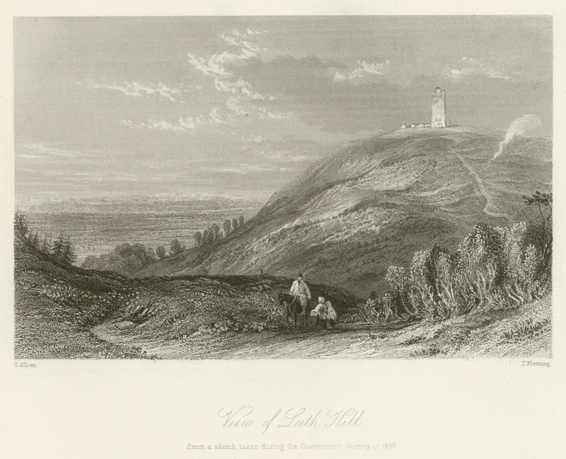 Näkymä Leith Hillille tekijältä after Thomas Allom