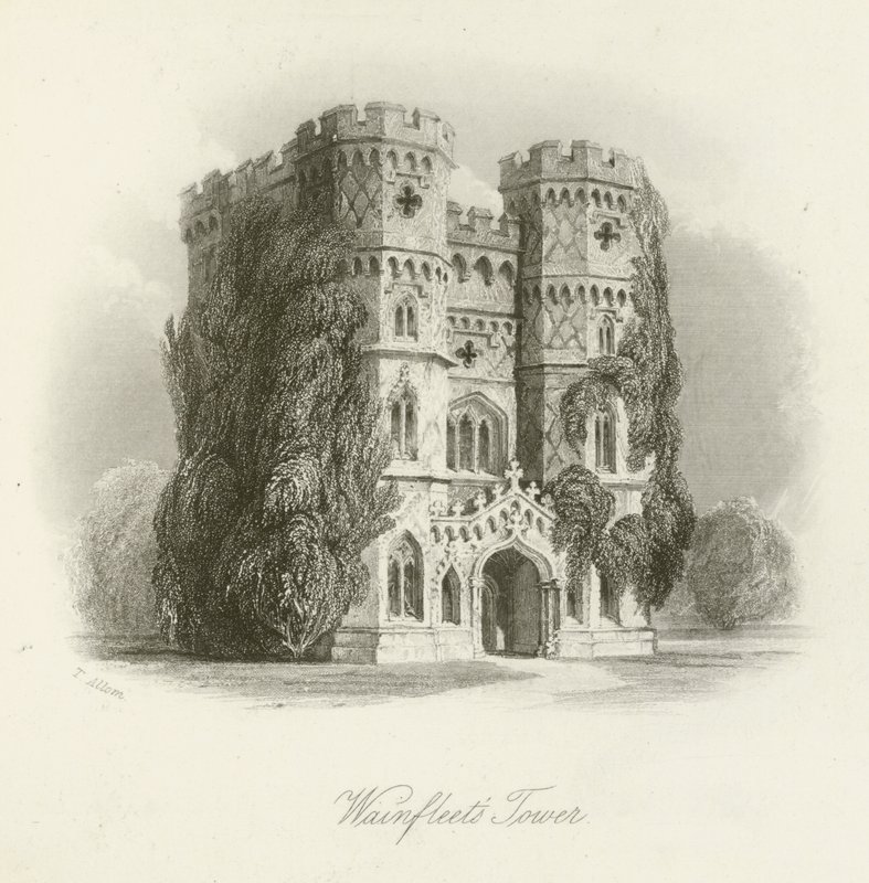 Wainfleets Tower tekijältä after Thomas Allom