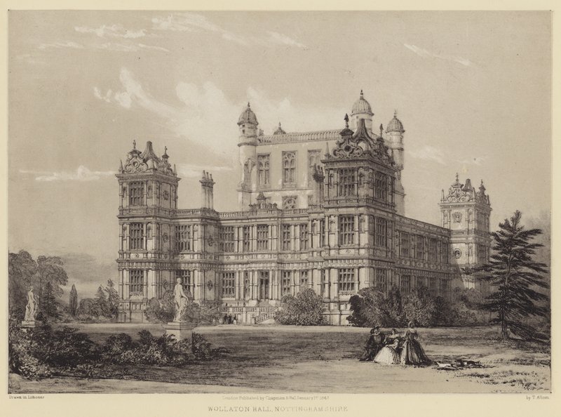 Wollaton Hall, Nottinghamshire tekijältä after Thomas Allom