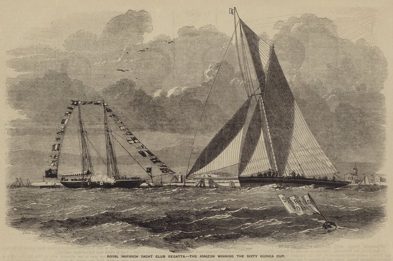 Royal Harwich Yacht Club Regatta, Amazon voitti Sixty Guinea Cupin tekijältä after Thomas Harrington Wilson