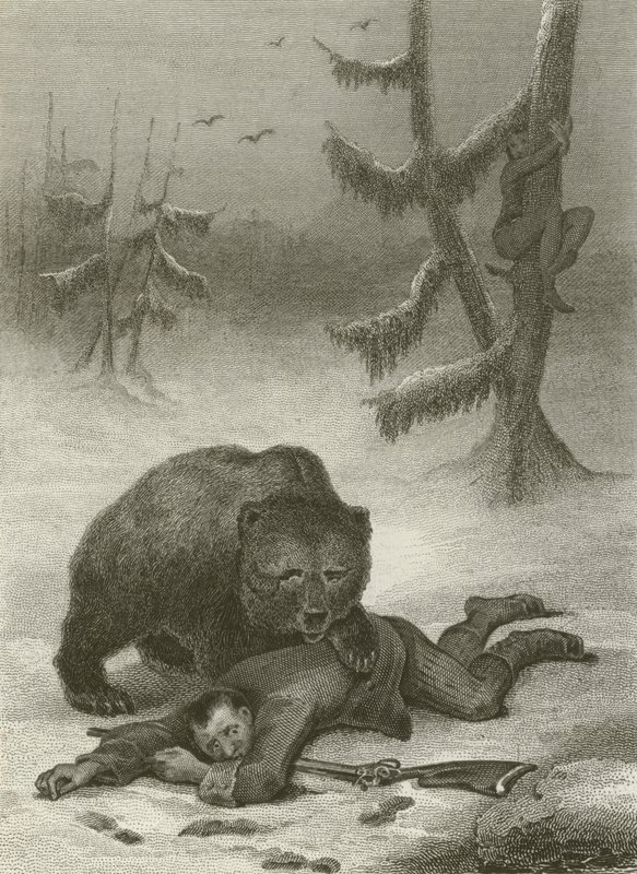LOurs And The Two Companions tekijältä after Tony Johannot