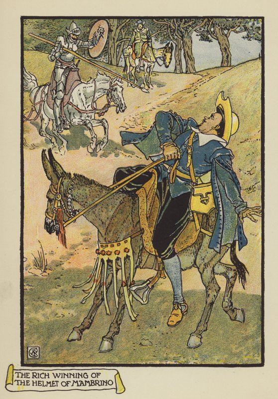 Mambrinon kypärän rikas voitto tekijältä after Walter Crane