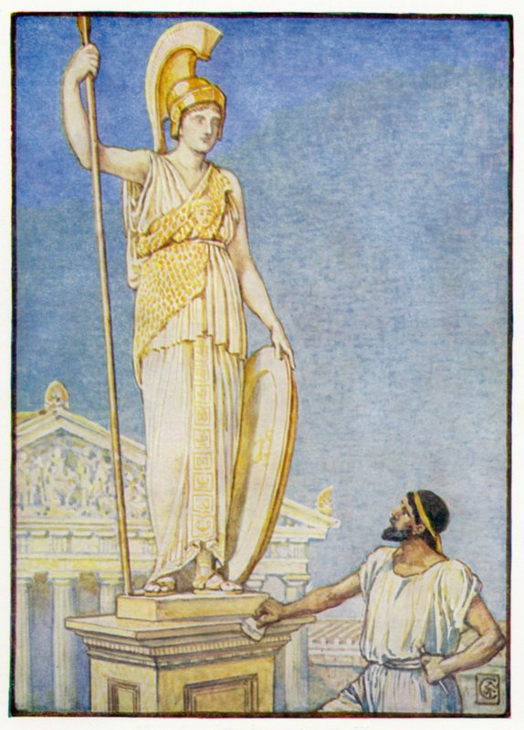 Jumalattaren hahmo oli valtava tekijältä after Walter Crane