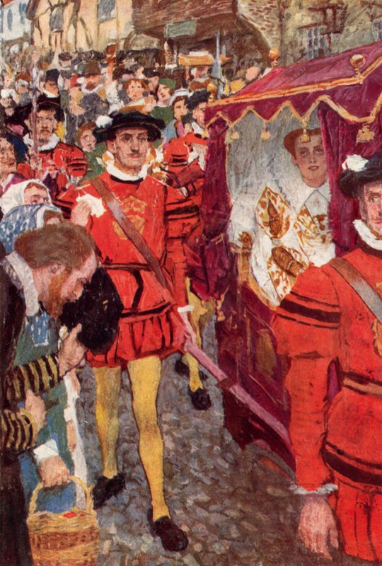 Shakespeare näkee kuningattaren kulkevan ohi tekijältä after William Hatherell