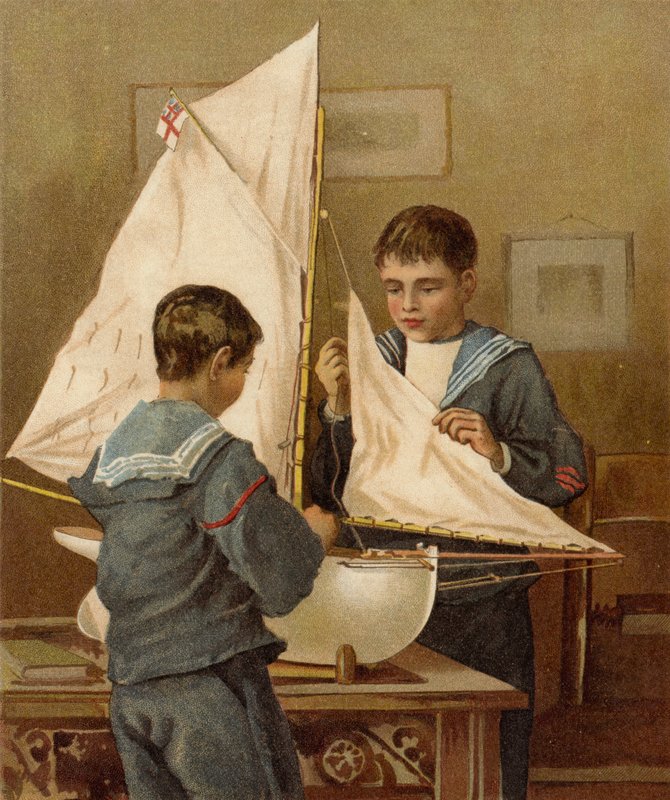 Merelle valmistautuminen (chromolitho) tekijältä after William Henry James Boot