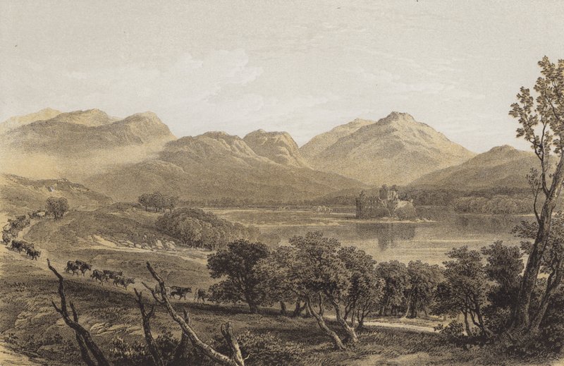Kilchurnin linna (chromolitho) tekijältä after William Leighton Leitch