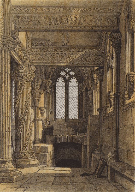 Prenticen pilari, Roslinin kappeli (chromolitho) tekijältä after William Leighton Leitch