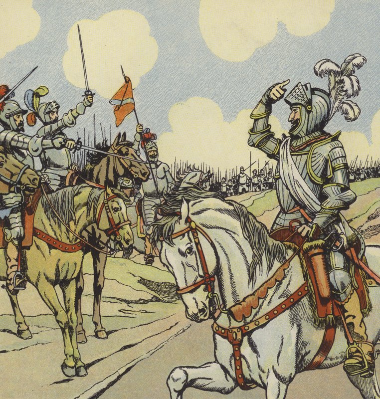 Ranskan kuningas Henrik IV Ivryn taistelussa 1590 tekijältä Onfray de Breville Job