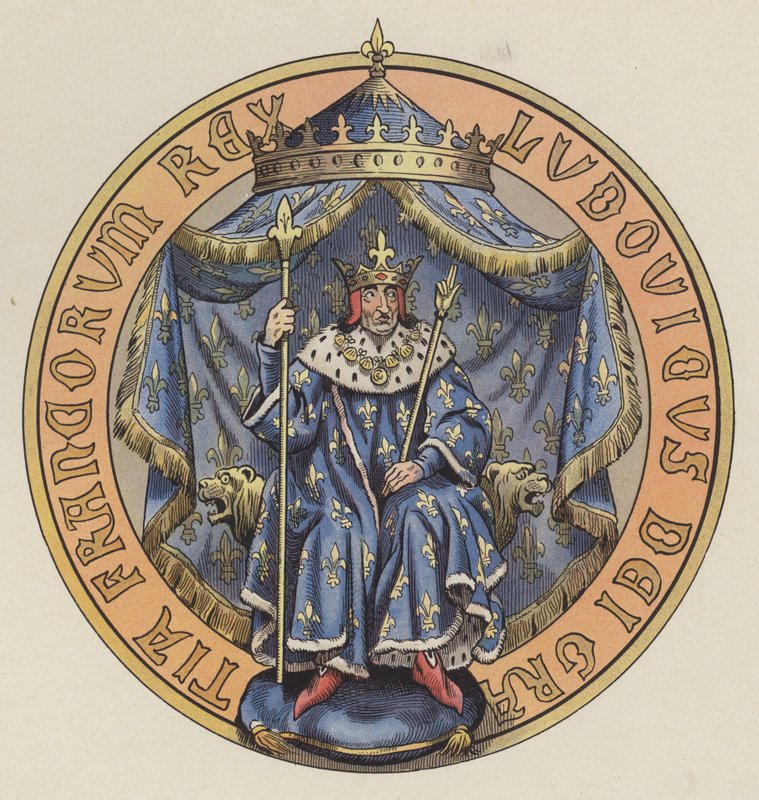 Ludvig XI, Ranskan kuningas (väri litho) tekijältä pseudonym for Onfray de Breville Jacques Job