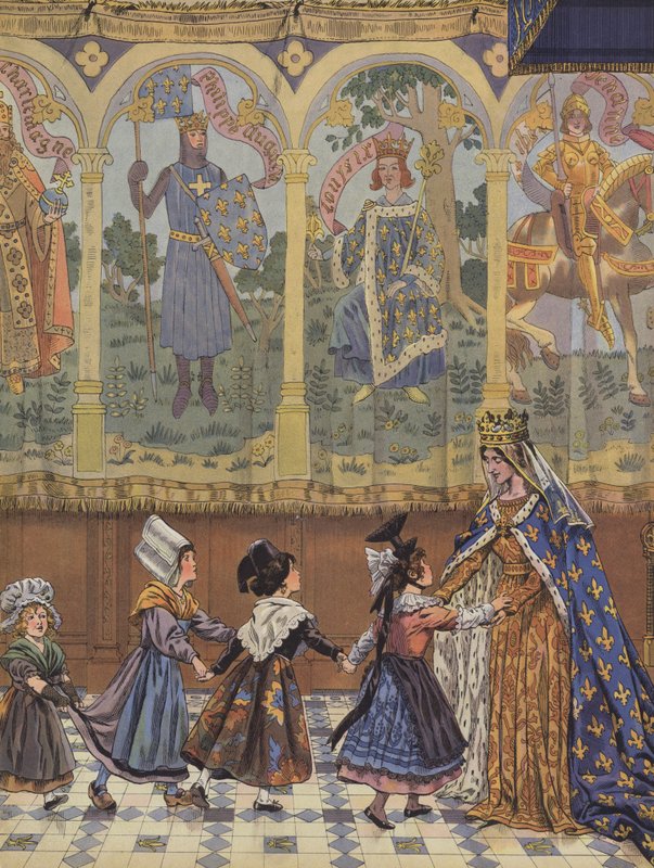 Ranskan provinssit liitettiin Ranskan kuningaskuntaan Ludvig XI:n hallituskaudella (väri litho) tekijältä pseudonym for Onfray de Breville Jacques Job