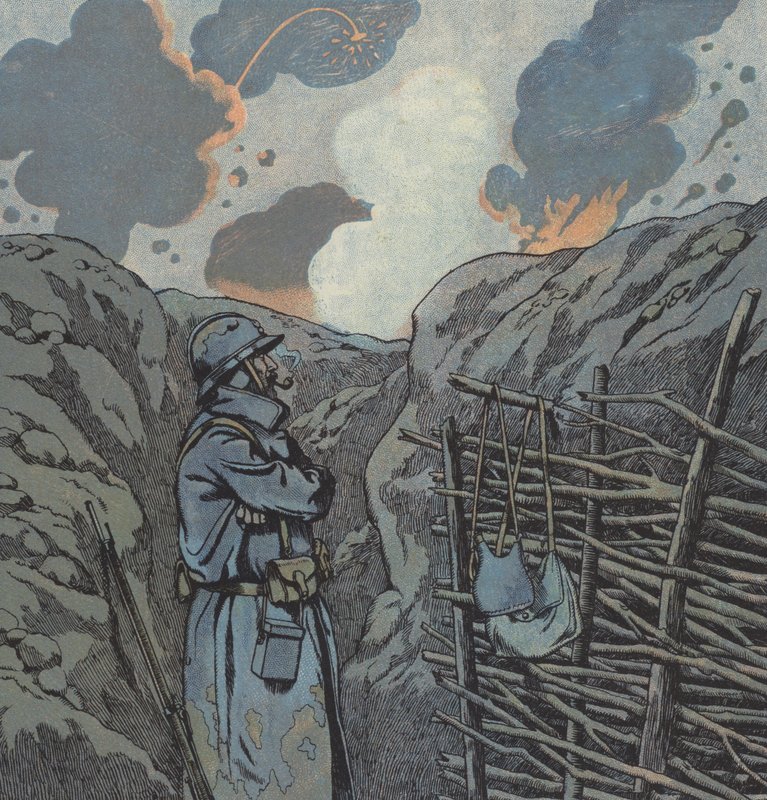 Suuri sota 1914-1918 (värilitho) tekijältä pseudonym for Onfray de Breville Jacques Job